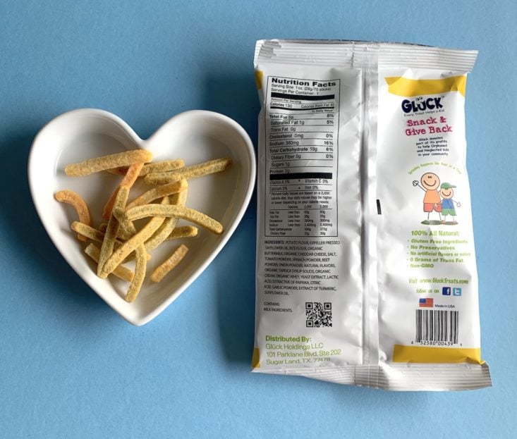 SnackSack Classic May 2019 - Gluck Assorted Veggie Sticks and Chips 2