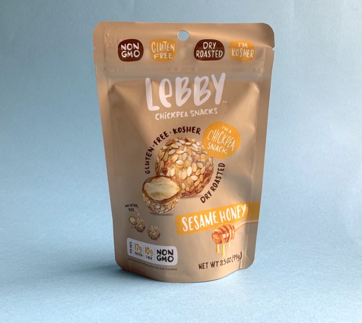 SnackSack Classic May 2019 - Lebby Seasame Chickpea Snacks 1