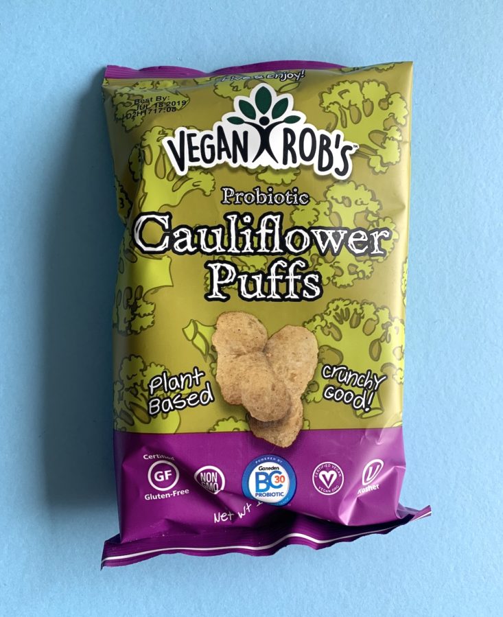 SnackSack Classic May 2019 - Vegan Rob’s Cauliflower Puffs 1