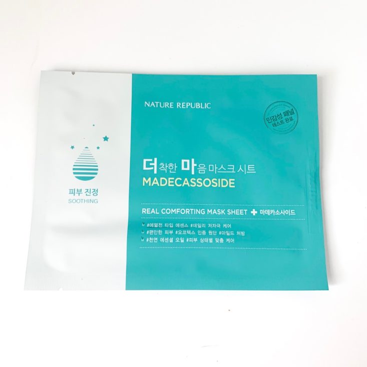 Sooni Mini Pouch June 2019 - Nature Republic Real Comforting Mask in Madecassoside