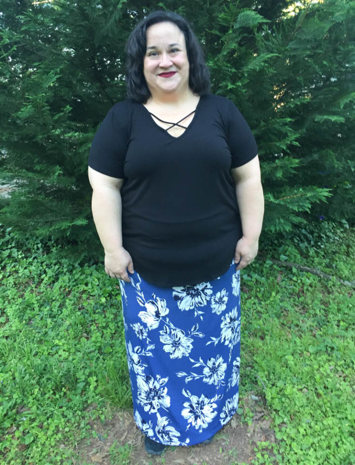 Stitch Fix Plus May 2019 - Dulce Short Sleeve Knit Top By Emory Park Front view