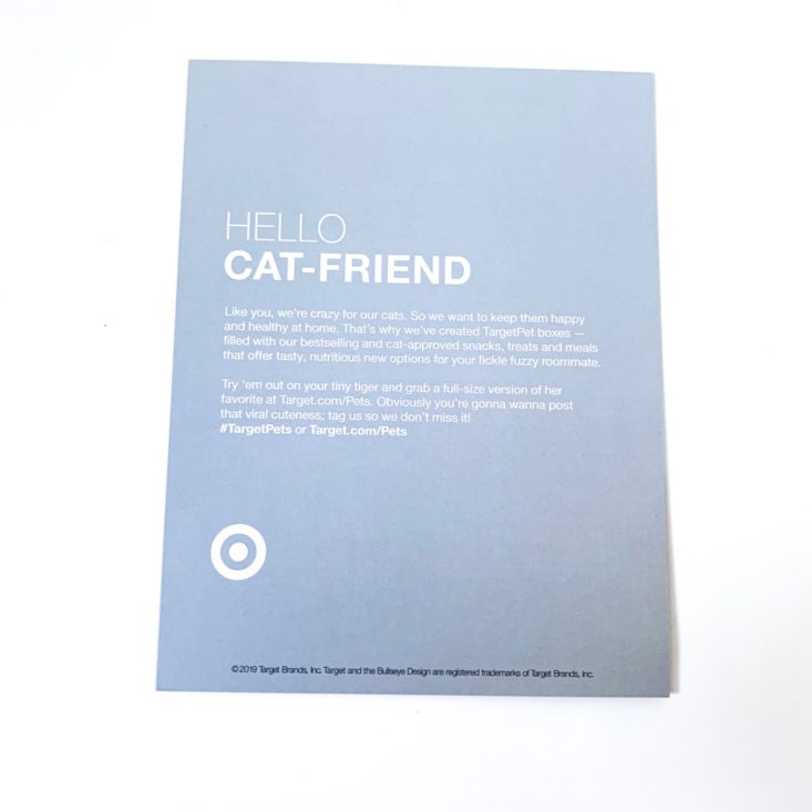 Target Pet Box for Cats May 2019 - Info 1