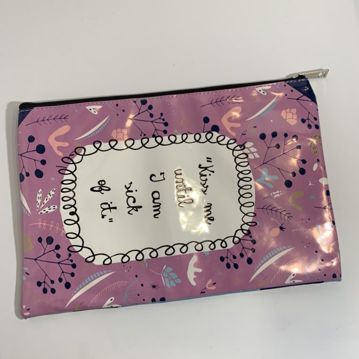 The Bookish Box “I Ship It” April 2019 - Cardan And Jade Zippered Pouch By Chick Lit Designs Back