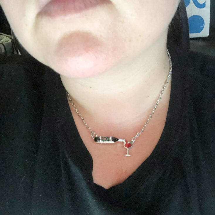 Unboxing The Bizarre Chic Boutique Box Review May 2019 - Enamel Wine Necklace 3 Front