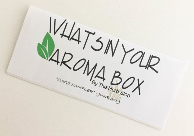 Aroma Box by Herb Stop Essential Oil June 2019 - Booklet Top 1