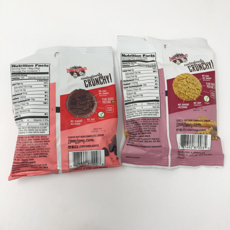 BuffBoxx June 2019 - Lenny & Larry's Crunchy Cookies in Cinnamon Sugar and Double Chocolate 2