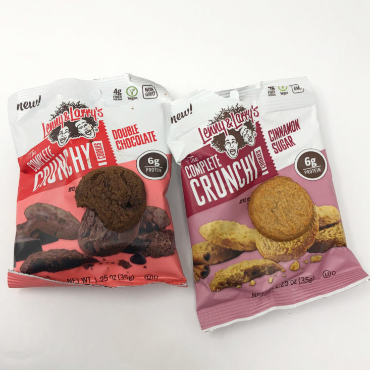 BuffBoxx June 2019 - Lenny & Larry's Crunchy Cookies in Cinnamon Sugar and Double Chocolate 3