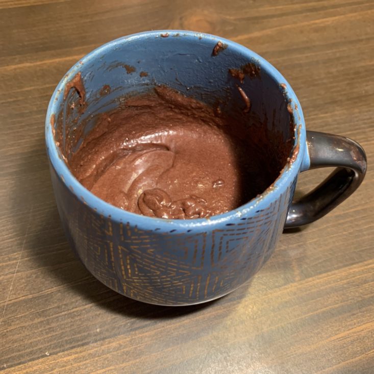 Keto Krate June 2019 - Primal Noms Chocolate Mug Cake Plated 1