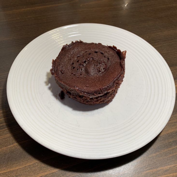 Keto Krate June 2019 - Primal Noms Chocolate Mug Cake Plated 3