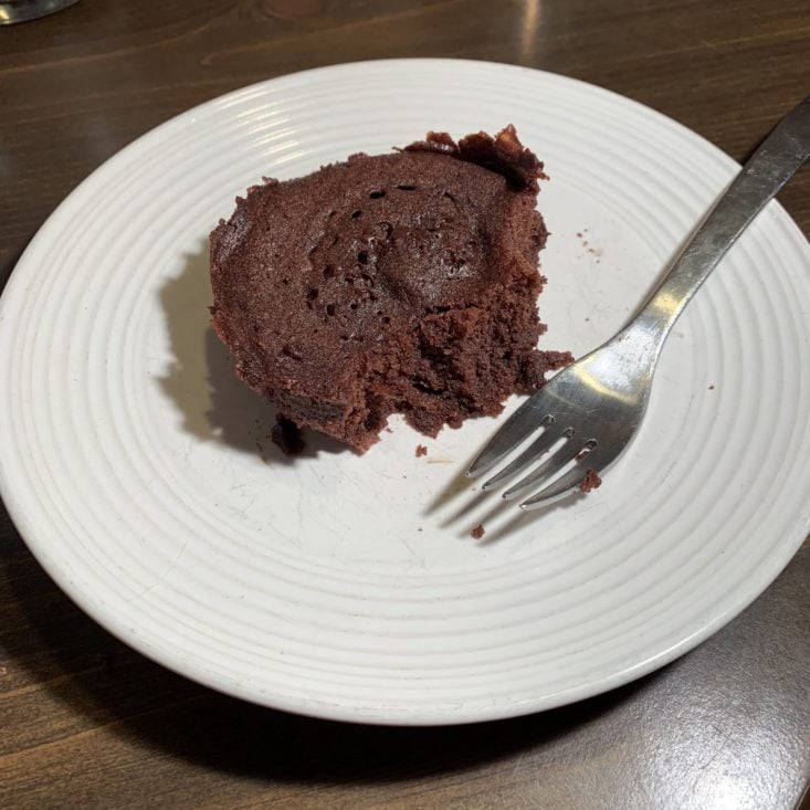 Keto Krate June 2019 - Primal Noms Chocolate Mug Cake Plated 4
