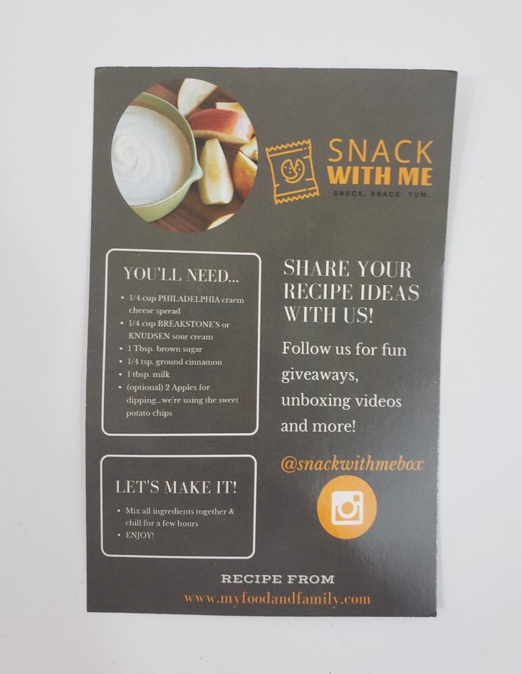 Monthly Box of Food and Snack July 2019 - Recipe Card 2