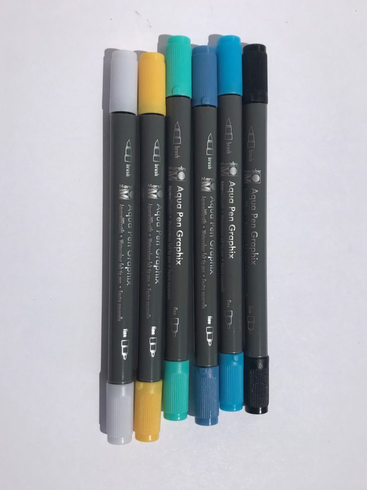 Paletteful Packs July 2019 - Graphix Aqua Pens - Metropolitan 6 Piece Set Opened