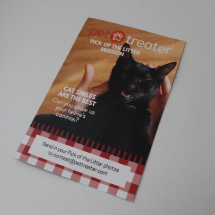 Pet Treater Cat July 2019 - Booklet Back