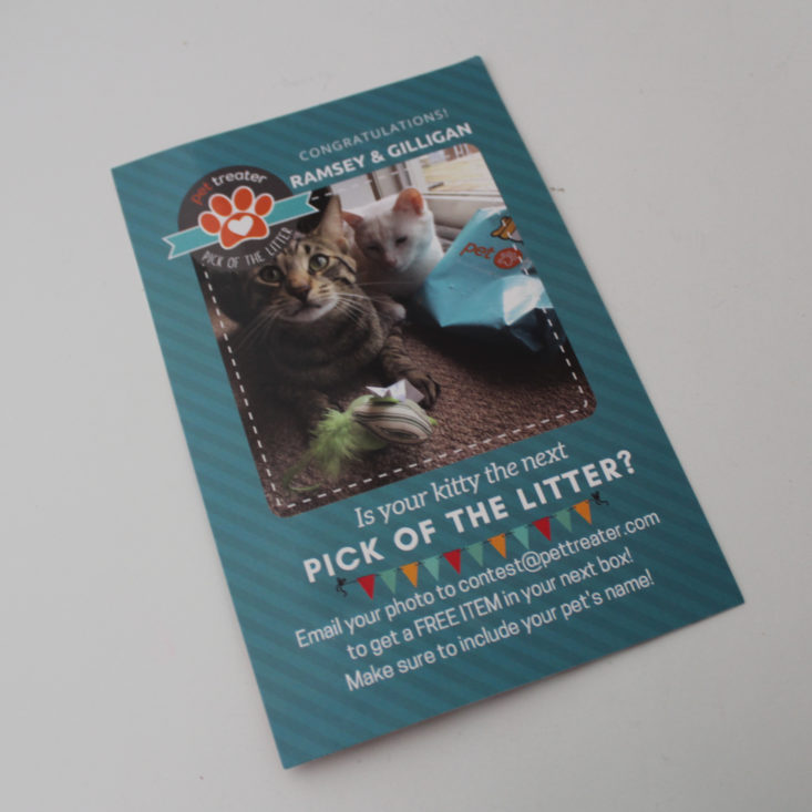 Pet Treater Cat July 2019 - Booklet Front