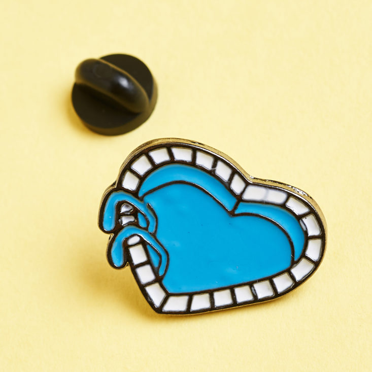 heart shaped swimming pool pin