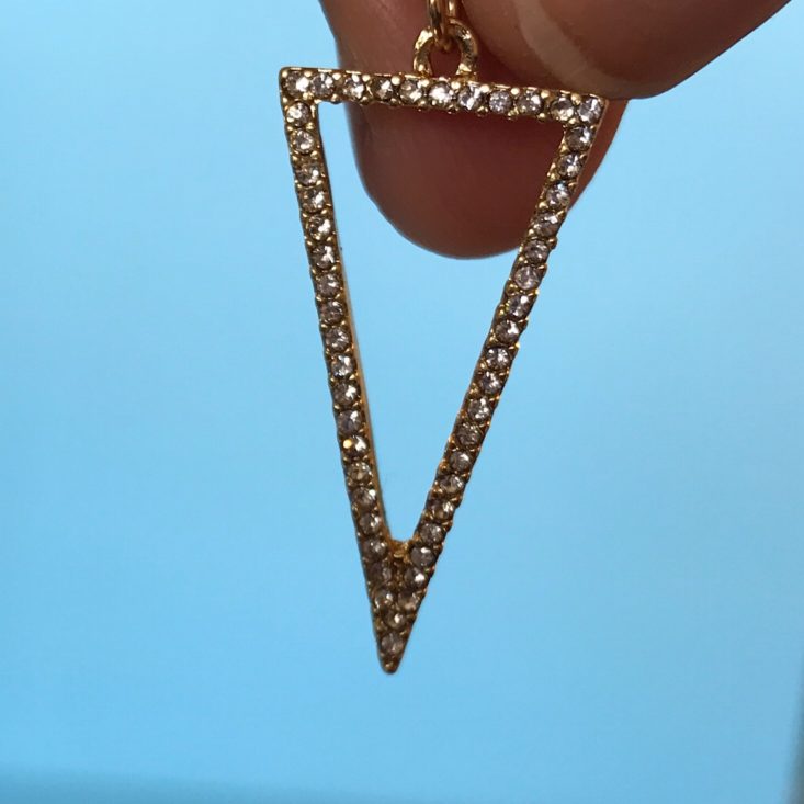 SinglesSwag July 2019 - Get Gem Pave Triangle Necklace Close-Up Of The Triangle
