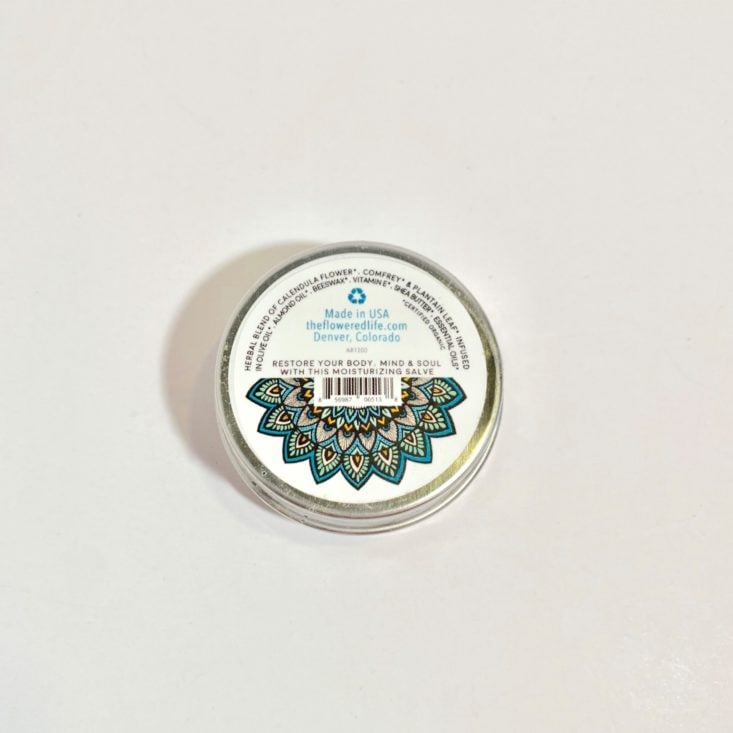 TheraBox May 2019 - The Flowered Life Natural and Organic Soul Salve Back Top