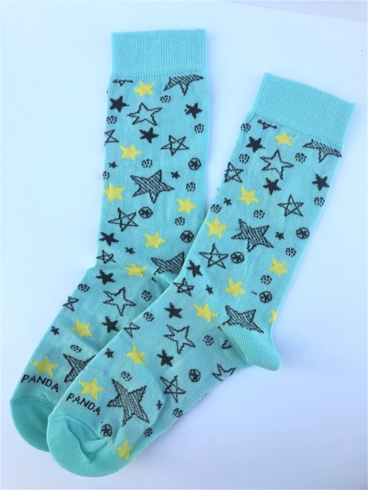 sock panda women August 2019 - star socks laid out