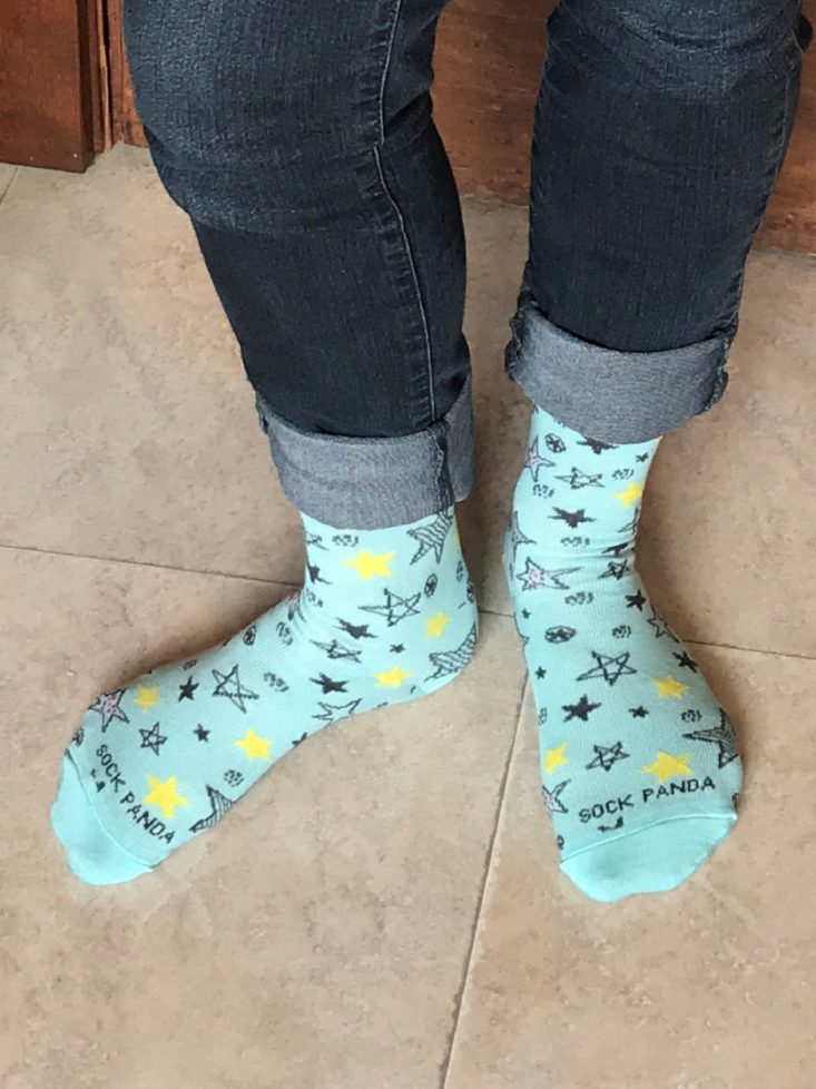 sock panda women August 2019 - star socks on again