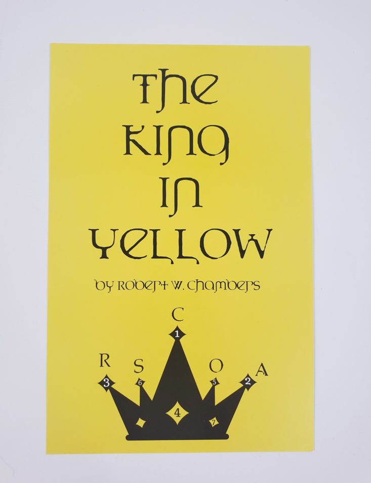 Deadbolt Mystery Society June 2019 - The King in Yellow Cover Art