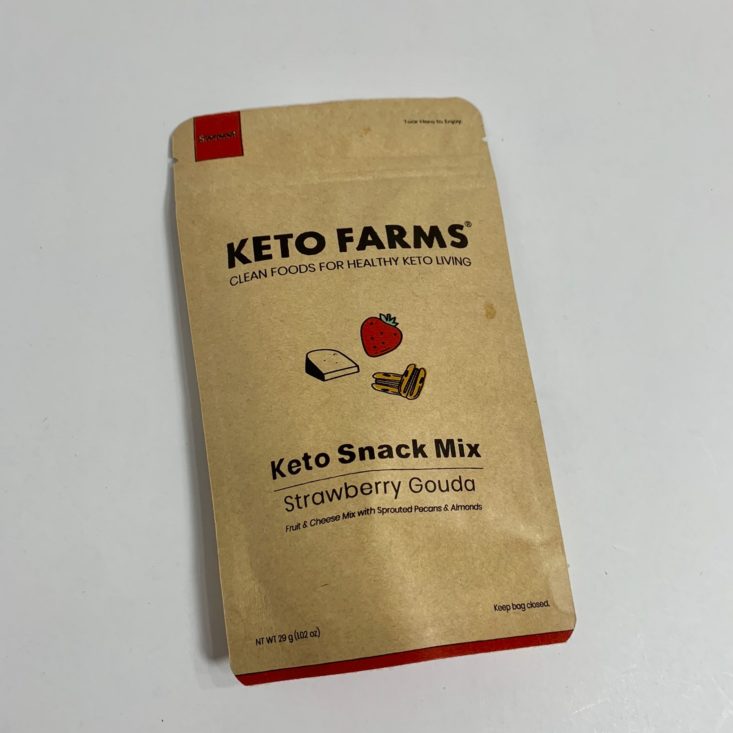 Keto Krate Subscription Box July 2019 - Snack Mix Front Top