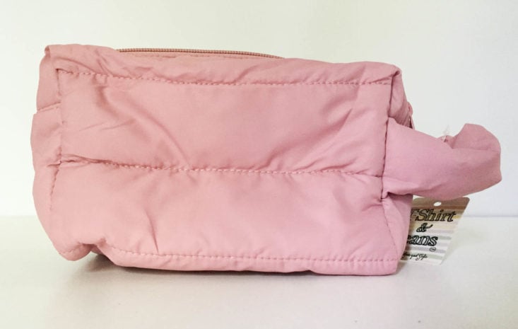 My Fashion Crate Subscription Review July 2019 - Pink Quilted Nylon Cosmetic Case by T-Shirt & Jeans 1 Side