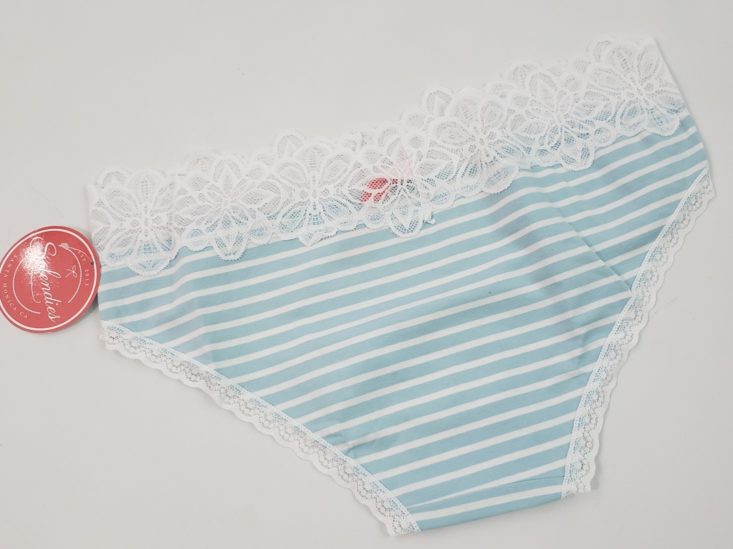 Splendies July 2019 - Blue and White Striped Panties Backside Top