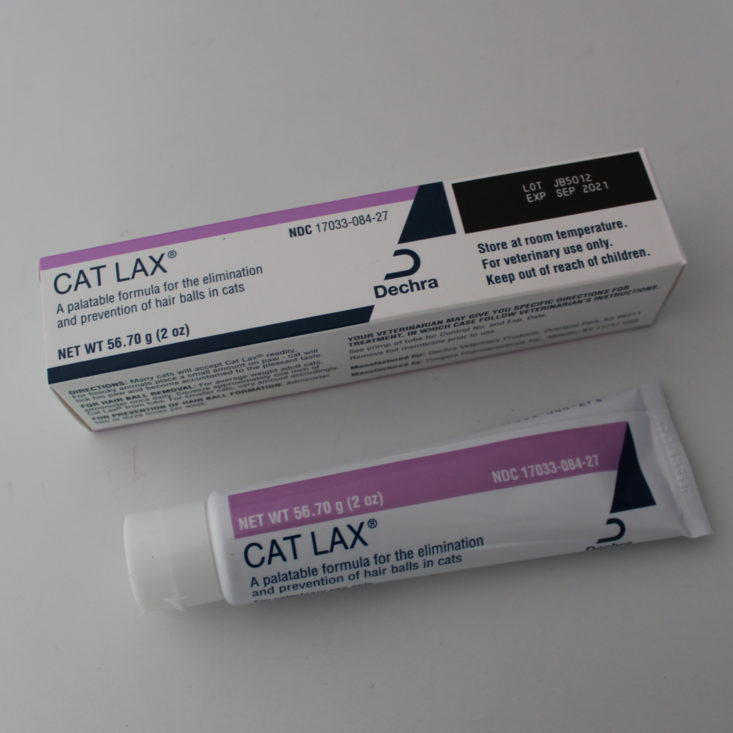 Vet Pet Box Cat September 2019 - Cat Lax Tube Top