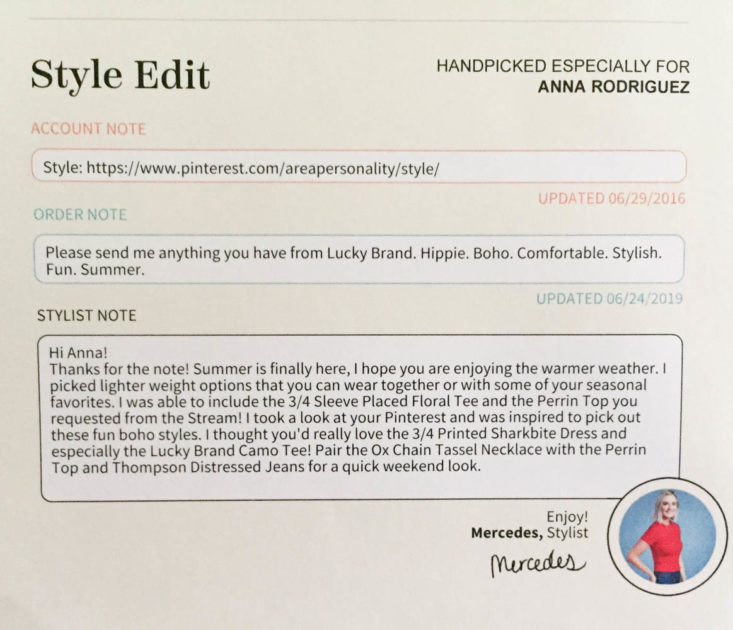 Wantable Style Edit July 2019 - Booklet 2 Top