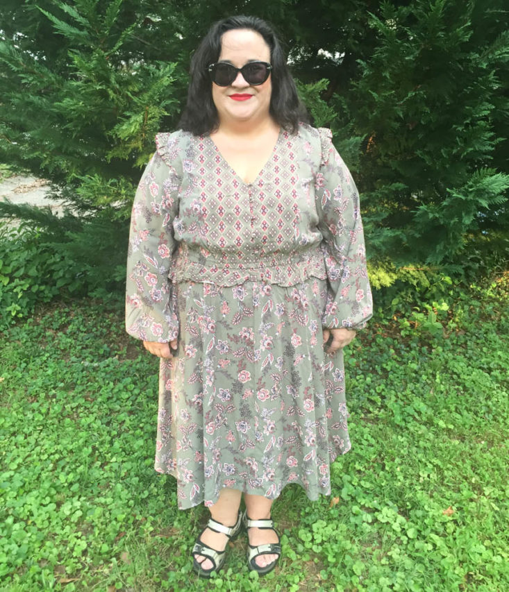 Wantable Style Edit July 2019 - Printed Sharkbite Dress by Love & Legend Front