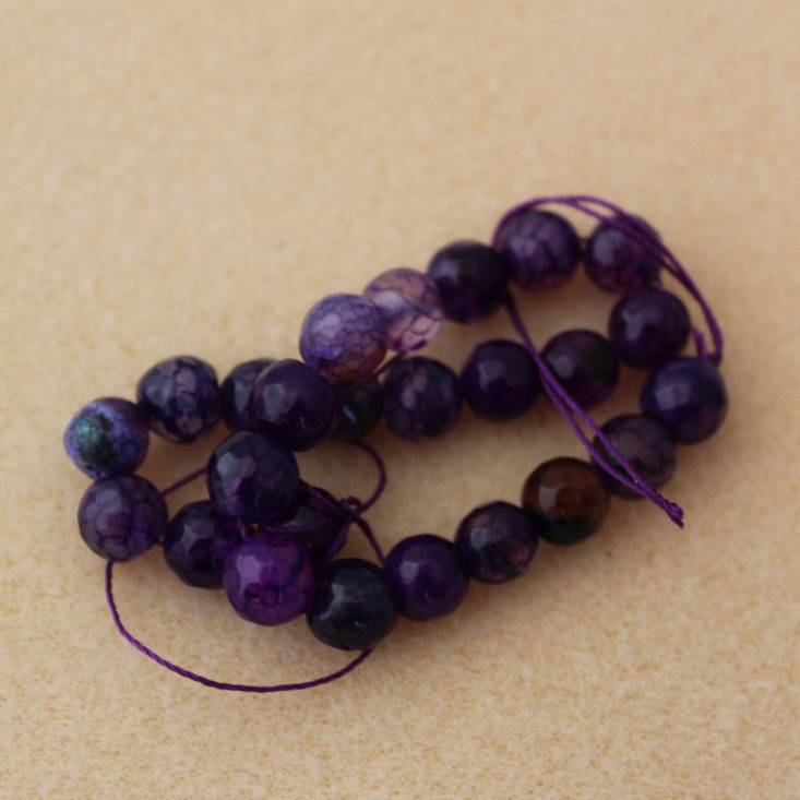 Bargain Bead Box September 2019 - Semi-Round Faceted Crackle Agate Beads Top