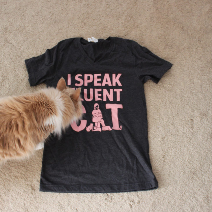 Cat Lady Box September 2019 - “I Speak Fluent Cat” Shirt Top