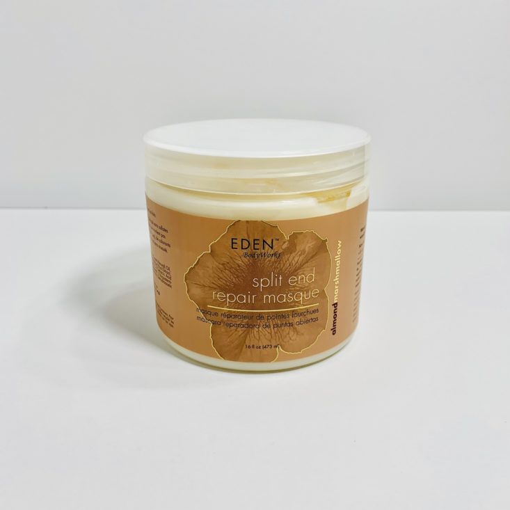 Cocotique Beauty Box August 2019 - Eden BodyWorks Almond Marshmallow Split End Repair Masque Front