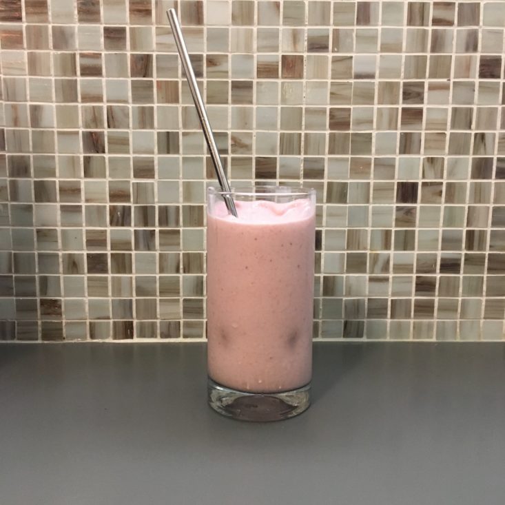 strawberry colada smoothie finished