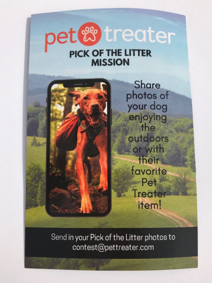 Pet Treater Dog September 2019 - Pick Of The Litter Back