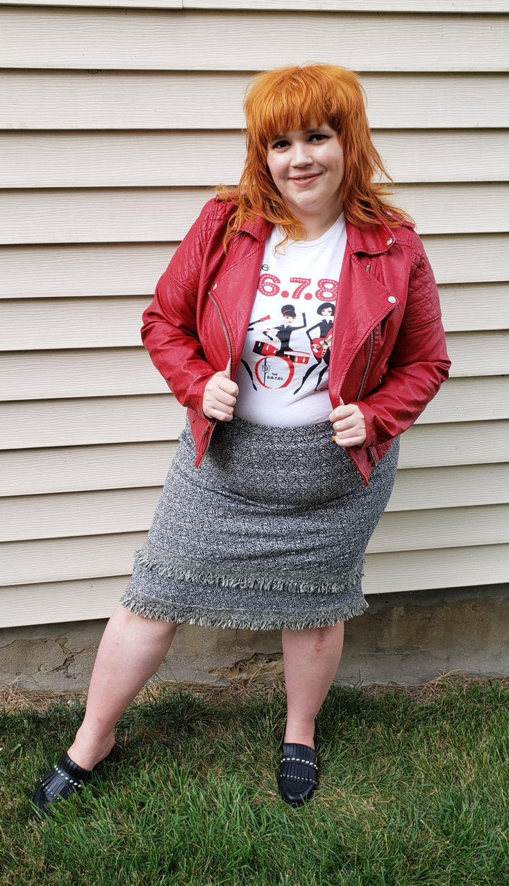 Stitch Fix Plus August 2019 - Jeremy Textured Fringe Skirt by Gilli 1