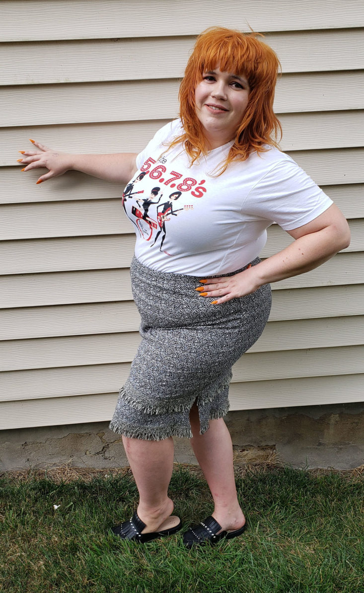 Stitch Fix Plus August 2019 - Jeremy Textured Fringe Skirt by Gilli 3