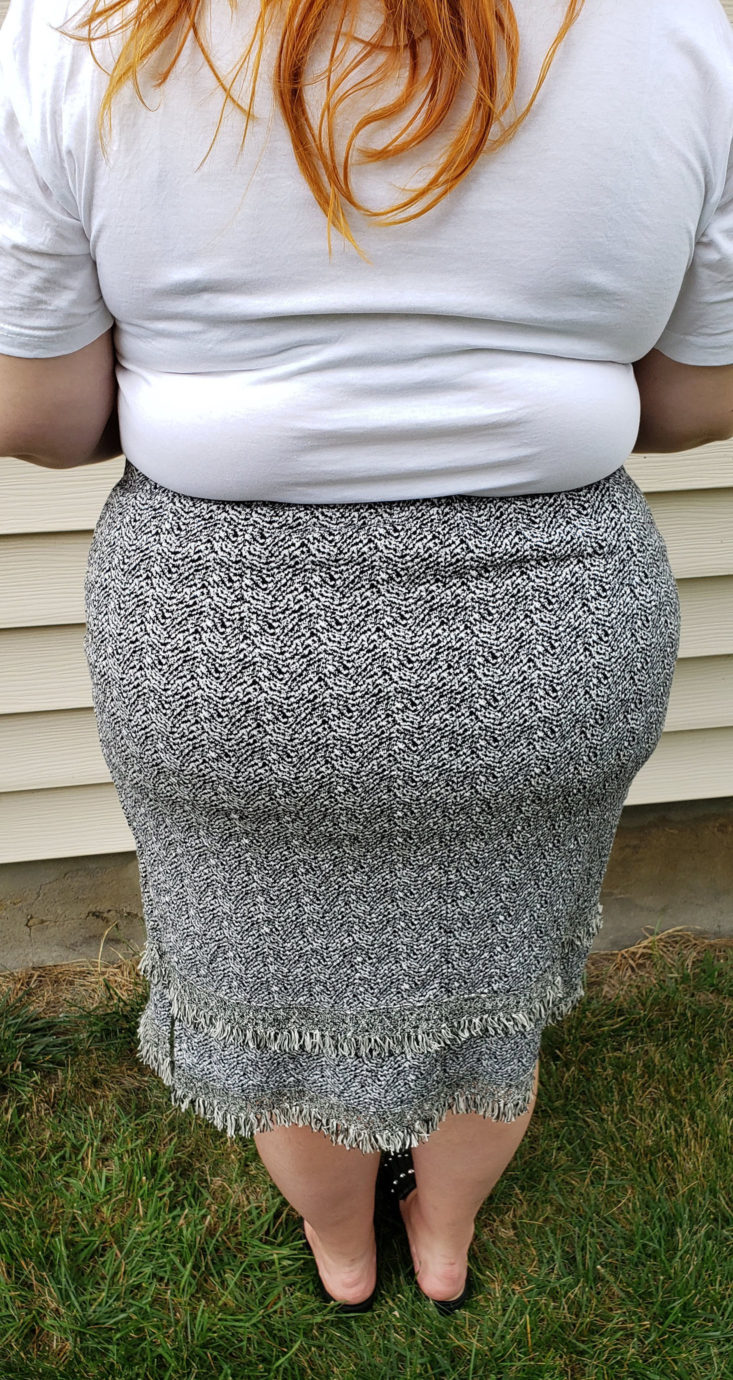 Stitch Fix Plus August 2019 - Jeremy Textured Fringe Skirt by Gilli 5