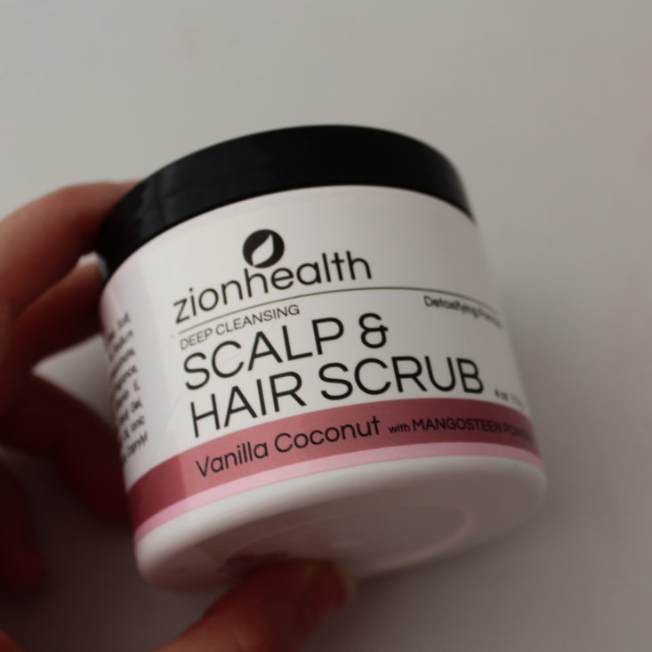 Vegan Cuts Beauty August 2019 - Zion Health Deep Cleansing Scalp and Hair Scrub Top