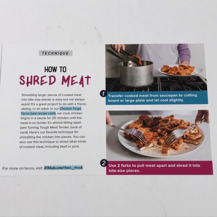 YCC October 2019 Shred meat card front