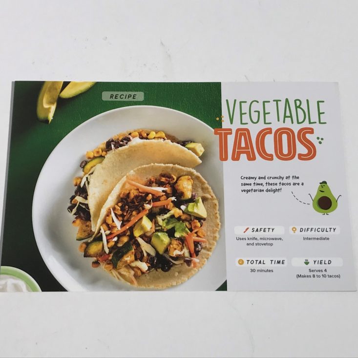 YCC Oct 2019 veggie taco front