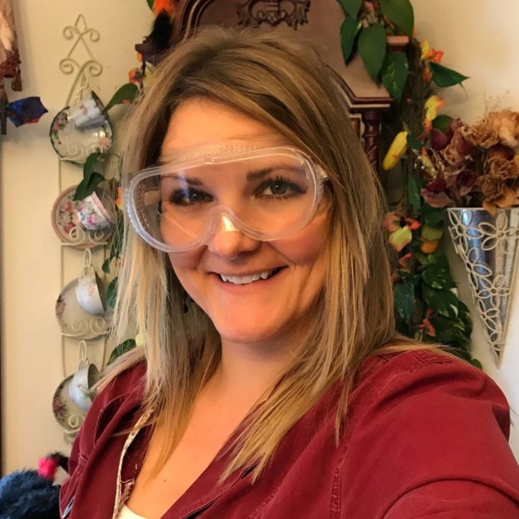 Adults and Crafts Nov 2019 me in goggles