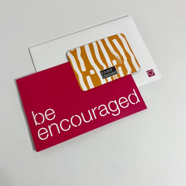 Loved + Blessed October 2019 - Encouragement Kit – Encouragement Card 2
