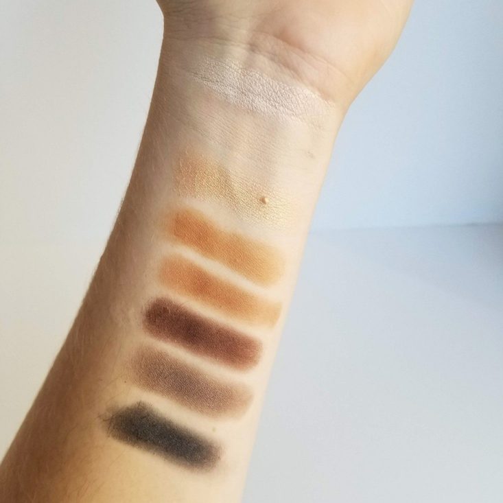 Tarte Makeup Mystery Set October 2019 eye shadow swatches