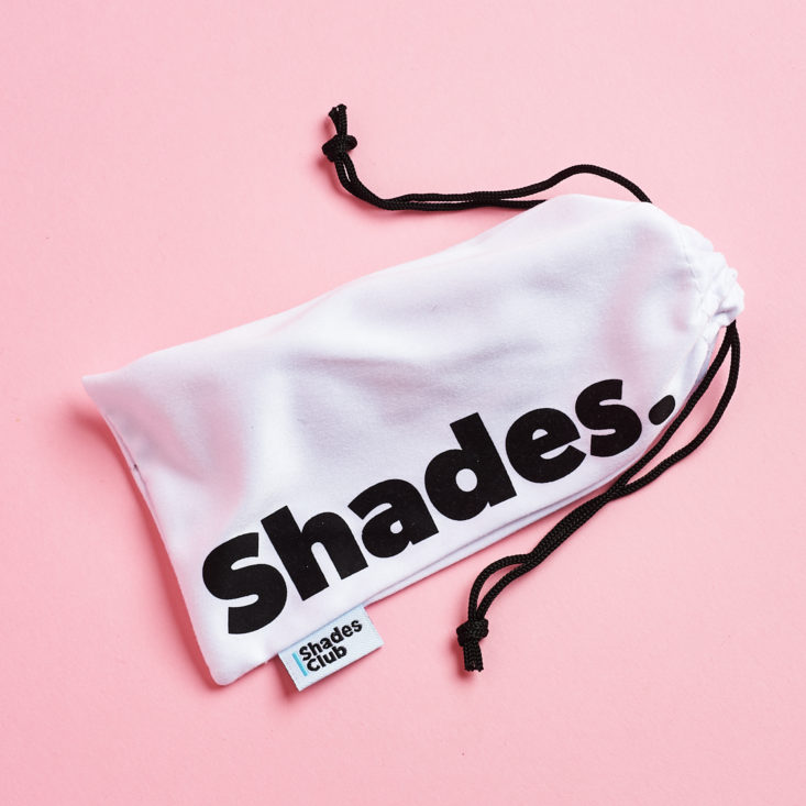 Shades Club sunglasses pouch